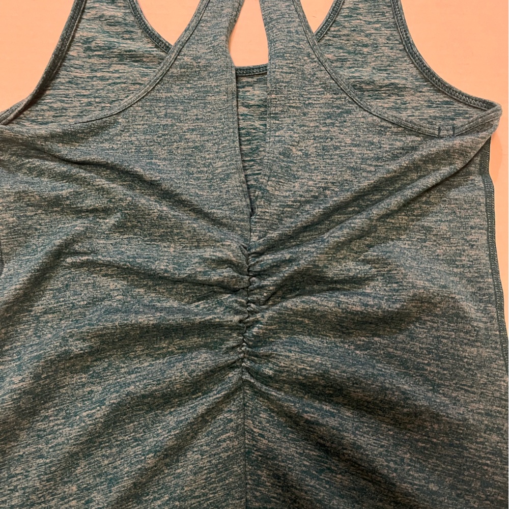 Patagonia teal tank top keyhole scrunched racer back XS - Picture 3 of 6